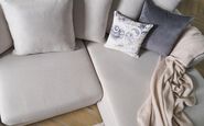 Living Nancy Fabric Circular Footstool Living Nancy Fabric Circular Footstool