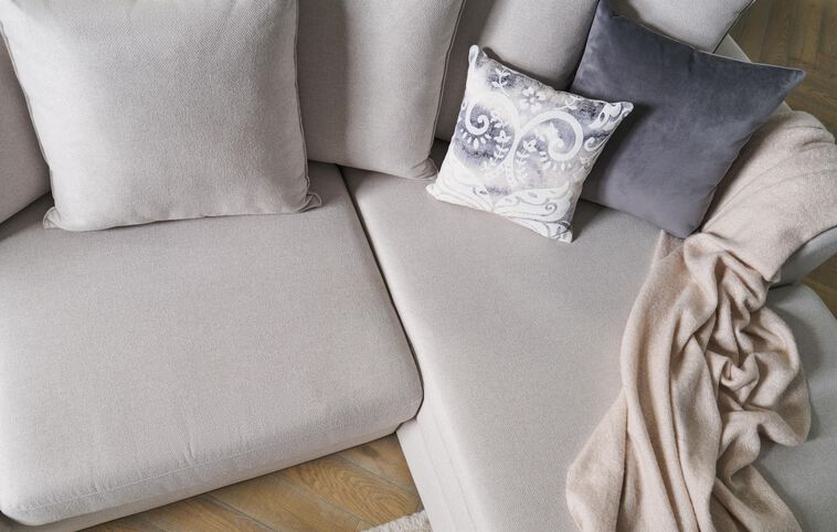 Living Nancy Fabric Circular Footstool Living Nancy Fabric Circular Footstool