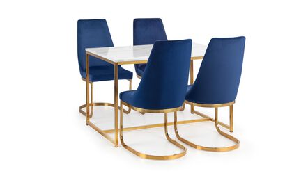 Camden Dining Table & 4 Blue Chairs | Camden Furniture Range | ScS