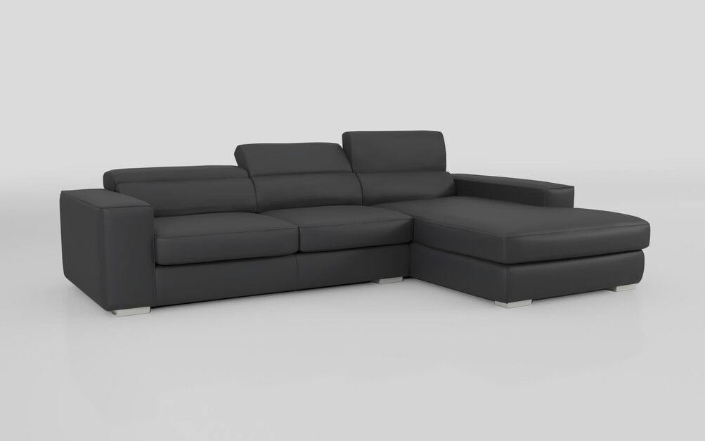 Frigento 4 Seater Sofa with Right Hand Facing Lounger, ARABIS BLACK 910 Frigento 4 Seater Sofa with Right Hand Facing Lounger | Frigento Sofa Range | ScS