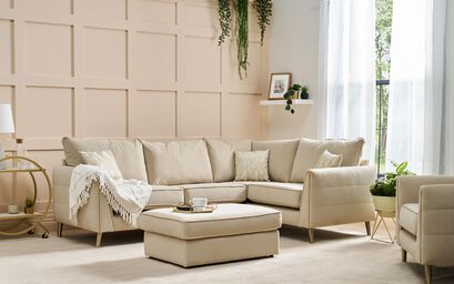 Living Lyra Velvet 1 Corner 2 Sofa | Contemporary & Modern | ScS