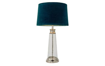 Capri Glass Table Lamp with Teal Shade | Lighting | ScS