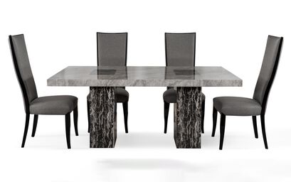 Shades 1.8m Marble Dining Table & 4 Chairs | Shades Furniture Range | ScS