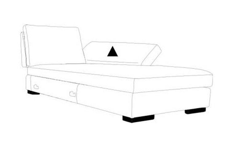 Savazza Right Hand Facing Lounger Unit with Adjustable Back Rest Savazza Right Hand Facing Lounger Unit with Adjustable Back Rest