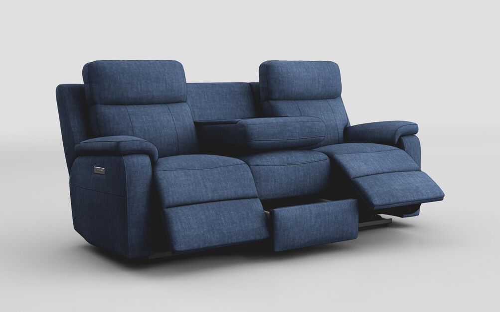 Calboli 3 Seater Power Recliner Sofa with Power Head Tilt, Lumbar, Drawer & Table | Calboli Sofa Range | ScS
