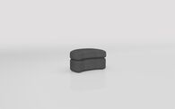 Theo Fabric Twister Footstool, LISBON CHARCOAL ALL OVER  LEB03- Theo Fabric Twister Footstool | Theo Sofa Range | ScS