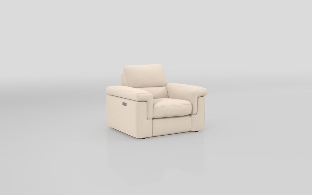 Crociale Power Recliner Chair, ANEMONE WHITE 003 Crociale Power Recliner Chair | Crociale Sofa Range | ScS