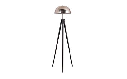 Horvit Lamp Metal Tripod Floor Lamp with Brushed Chrome Shade | Lighting | ScS