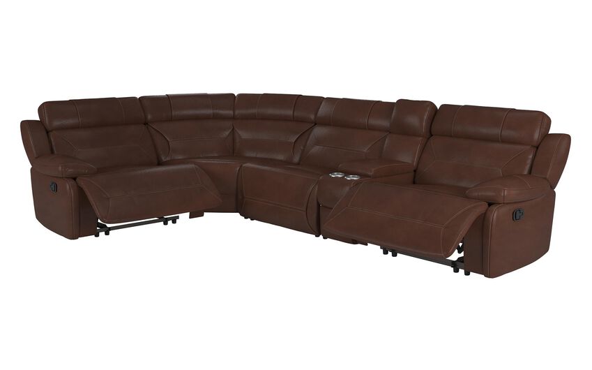 Image of Acai 1 Corner 3 Manual Recliner with Console