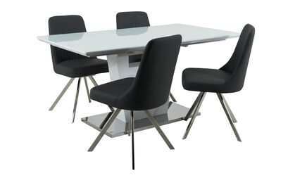 Sisi Italia Sardinia White 1.6m Extending Dining Table & 4 Chairs | Sardinia Furniture Range | ScS