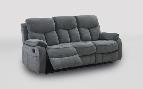 Tobias Fabric 3 Seater Manual Recliner Sofa