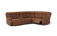 Fenton 3 Corner 1 Power Recliner Sofa with Media Console, GIRASOLE-HAZEL-BROWN-720 Fenton 3 Corner 1 Power Recliner Sofa with Media Console | Fenton Sofa Range | ScS