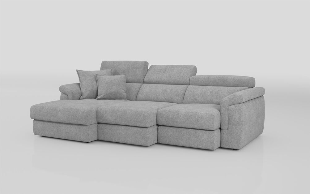 Taviano Large 3 Seater Sofa with Sliding Seats and Left Hand Facing Lounger | Taviano Sofa Range | ScS