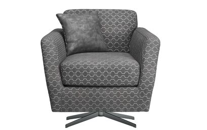 Eliza Fabric Patterned Swivel Chair | Eliza Sofa Range | ScS