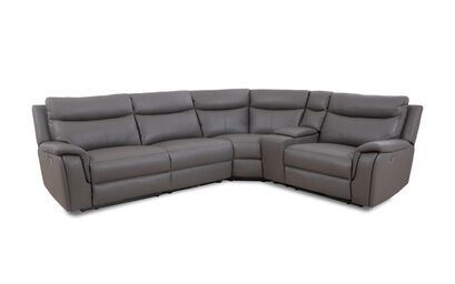 Living Maverick Fabric 2 Corner 1 Power Recliner Sofa with Console | Maverick Sofa Range | ScS