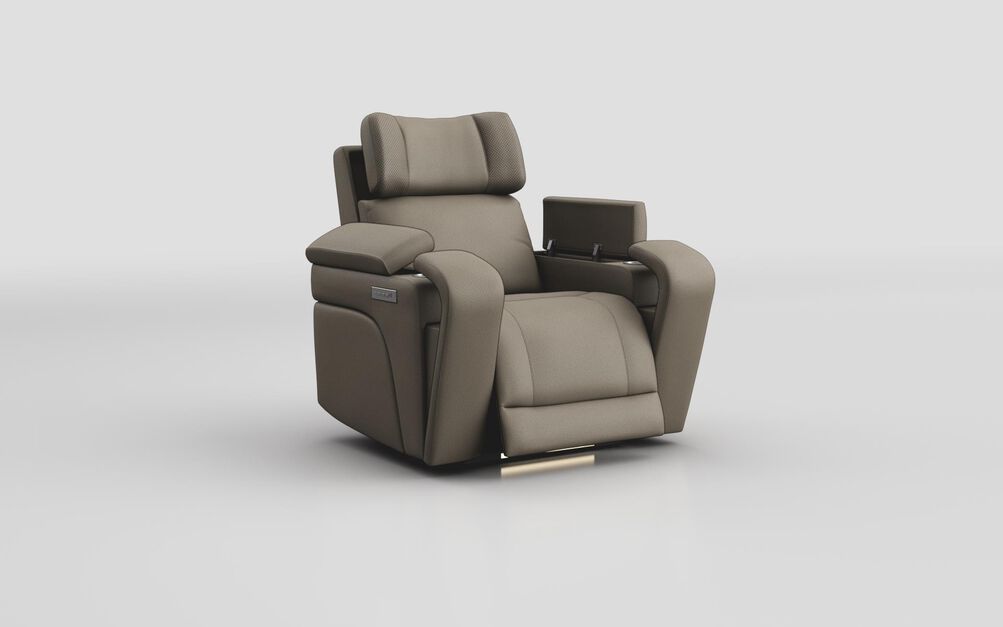 Adstock Power Recliner Chair with Power Head Tilt, Lumbar, Massage, Audio, Heat & LED Lights | Adstock Sofa Range | ScS