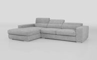 Frigento 4 Seater Sofa with Left Hand Facing Lounger, BEGONIA MEDIUM GREY 835 Frigento 4 Seater Sofa with Left Hand Facing Lounger | Mix and Match | ScS
