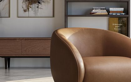 Baricella Swivel Chair, MACADAMIA-DEEP-GREEN-605 Baricella Swivel Chair | Baricella Sofa Range | ScS