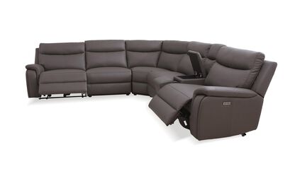 Living Maverick Fabric 2 Corner 2 Power Recliner Sofa with Console | Maverick Sofa Range | ScS