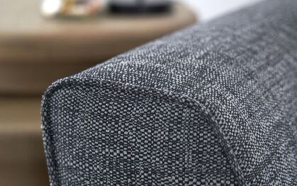 Theo Fabric Twister Footstool, LISBON CHARCOAL ALL OVER  LEB03- Theo Fabric Twister Footstool | Theo Sofa Range | ScS