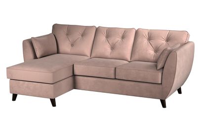 Hoxton Velvet 3 Seater Left Hand Facing Chaise Sofa | Hoxton Sofa Range | ScS