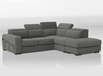 Melizzano 2 Corner 2 Sofa with Sliding Footrest, Right Hand Facing Chaise with Pockets & Ottoman | Melizzano Sofa Range | ScS