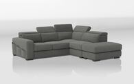 Melizzano 2 Corner 2 Sofa with Sliding Footrest, Right Hand Facing Chaise with Pockets & Ottoman, CALLISIA RUST 230 Melizzano 2 Corner 2 Sofa with Sliding Footrest, Right Hand Facing Chaise with Pockets & Ottoman | Melizzano Sofa Range | ScS