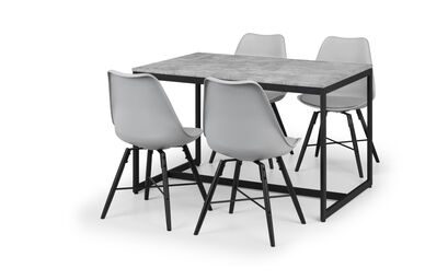 Knightsbridge Dining Table & 4 Grey Chairs | Knightsbridge Furniture Range | ScS