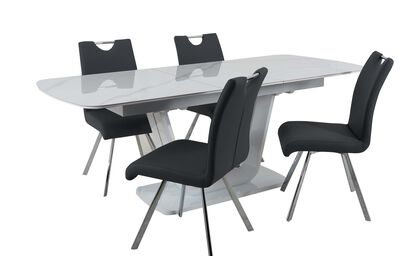 Valetta 1.6m Extending Dining Table & 4 Chairs | Valetta Furniture Range | ScS
