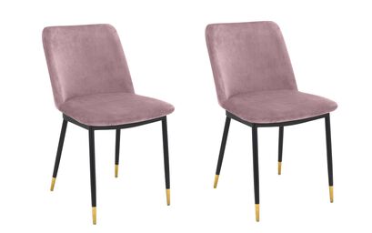 Brompton Pair of Dusky Pink Chairs | Brompton Furniture Range | ScS