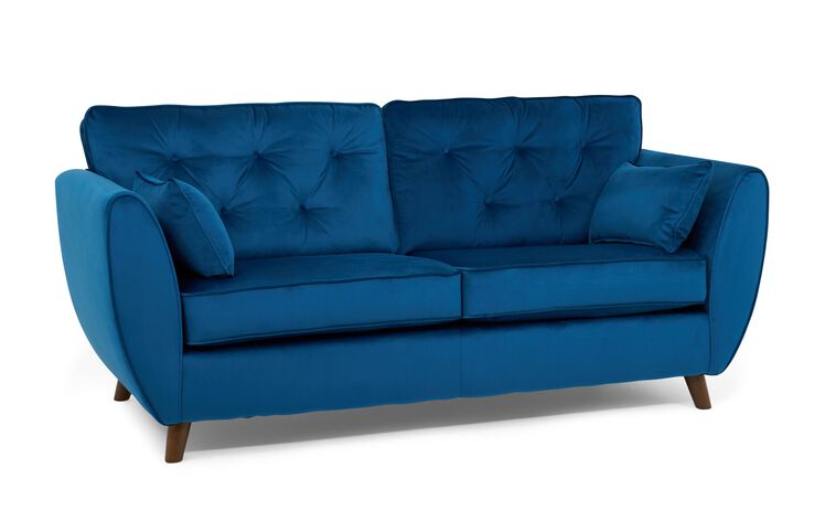 Tinsley Compact Velvet 3 Seater Sofa Tinsley Compact Velvet 3 Seater Sofa