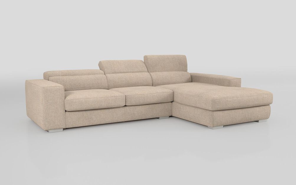 Frigento 4 Seater Sofa with Right Hand Facing Lounger, ACACIA-BEIGE-006 Frigento 4 Seater Sofa with Right Hand Facing Lounger | Frigento Sofa Range | ScS