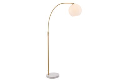 Oskar White Marble & Gold Floor Lamp | Lighting | ScS