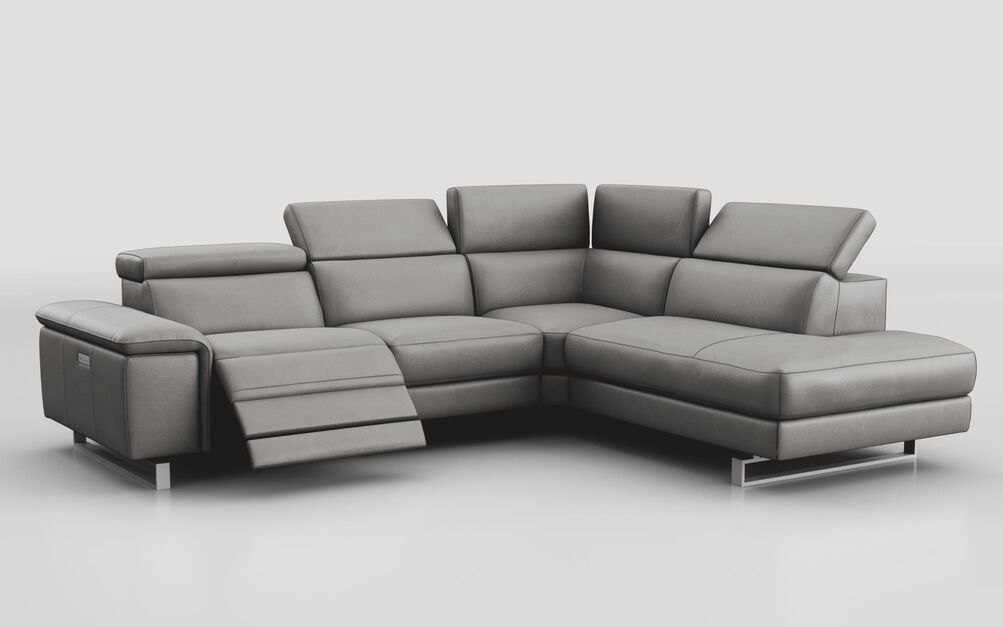 Viserba 3 Corner 2 LHF Power Recliner with Power Head Tilt & RHF Chaise with Manual Head Tilt | Viserba Sofa Range | ScS