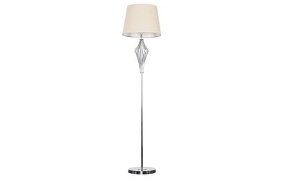 Jaspa Chrome Floor Lamp with Beige Shade | Lighting | ScS