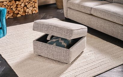 Inspire Rockcliffe Fabric Storage Footstool | Inspire Rockcliffe Sofa Range | ScS