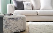 Living Nancy Fabric Circular Footstool Living Nancy Fabric Circular Footstool