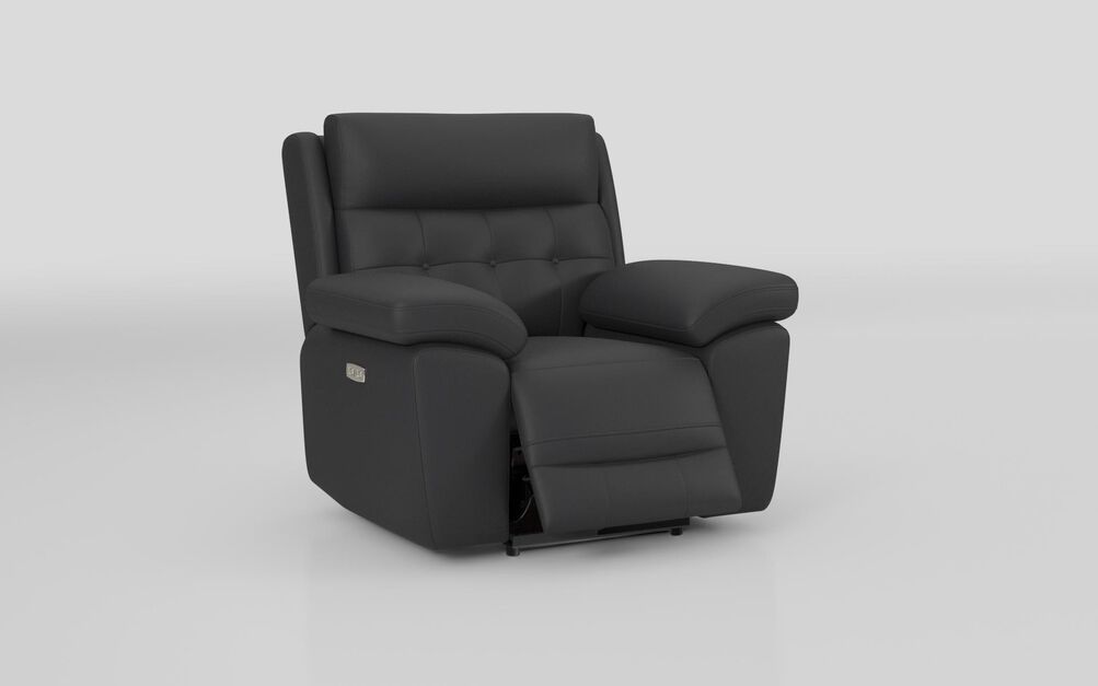 Belford Power Recliner Chair with Power Head Tilt, ARABIS-BLACK-910 Belford Power Recliner Chair with Power Head Tilt | Belford Sofa Range | ScS