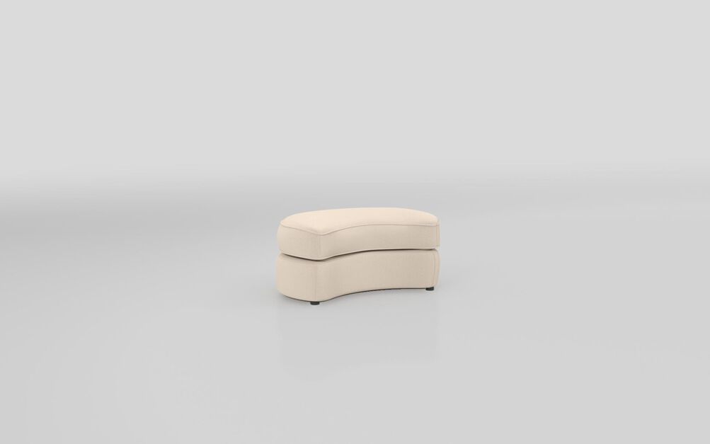 Paisley Large Half Moon Footstool, ANEMONE WHITE 003 Paisley Large Half Moon Footstool | Paisley Sofa Range | ScS