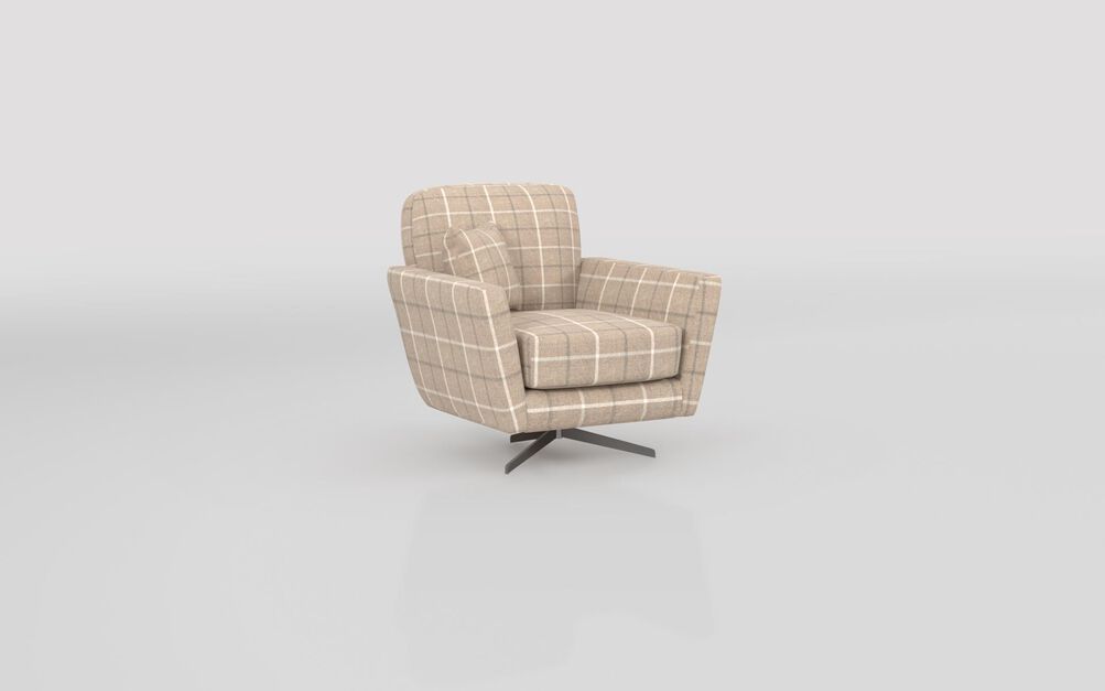 Theo Fabric Pattern Swivel Chair | Theo Sofa Range | ScS
