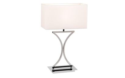 Effie Chrome Table Lamp with Shade | Lighting | ScS