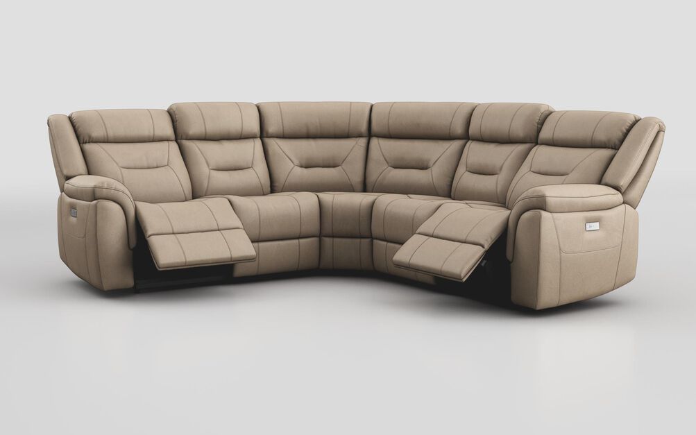 Ainsdale 2 Corner 2 Power Sofa, MACADAMIA-DARK-BEIGE-005 Ainsdale 2 Corner 2 Power Sofa | Ainsdale Sofa Range | ScS