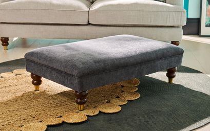 Living Sawyer Fabric Designer Footstool | Sawyer Sofa Range | ScS