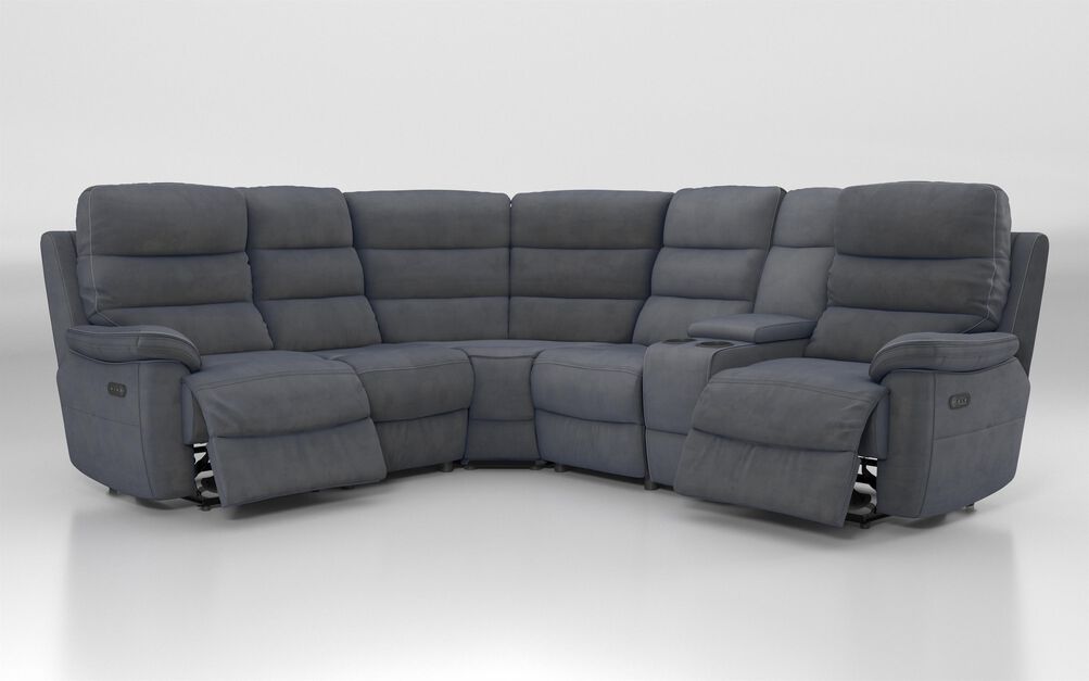 Ossett 2 Corner 2 Power Sofa with Right Hand Facing Console & Head Tilt | Ossett Sofa Range | ScS