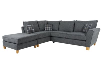 Theo Fabric 1 Corner 2 Left Hand Facing Chaise Standard Back Sofa | Theo Sofa Range | ScS