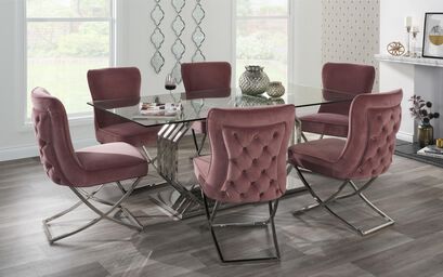 Clara Pair of Pink Dining Chairs | Clara Furniture Range | ScS
