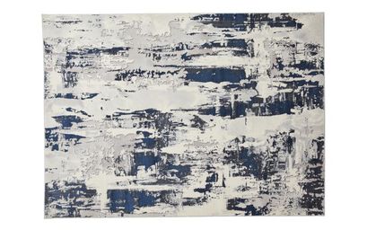 Apollo Abstract Grey and Navy Rug | Rugs | ScS