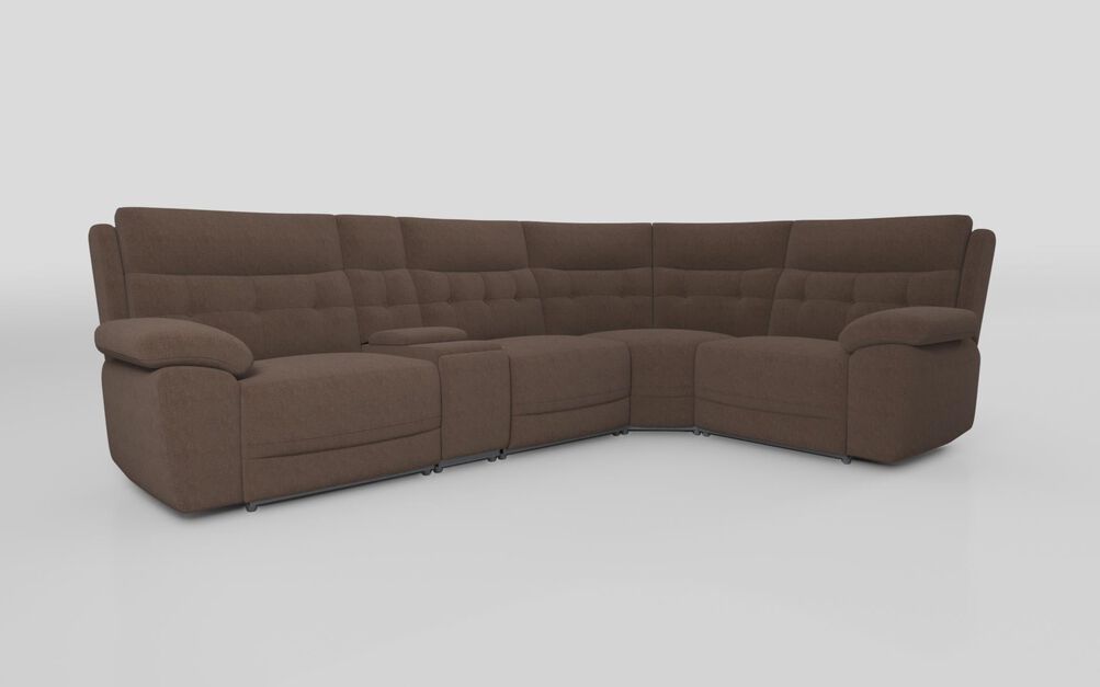 Belford 3 Corner 1 Sofa with Console, AMARANTO-DARK-BROWN-700 Belford 3 Corner 1 Sofa with Console | Belford Sofa Range | ScS