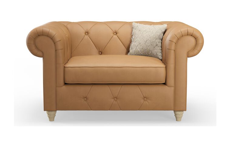 Living Melrose Leather Snuggle Chair Living Melrose Leather Snuggle Chair