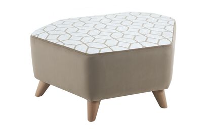 Odette Hexagonal Pattern Top Footstool | Odette Sofa Range | ScS